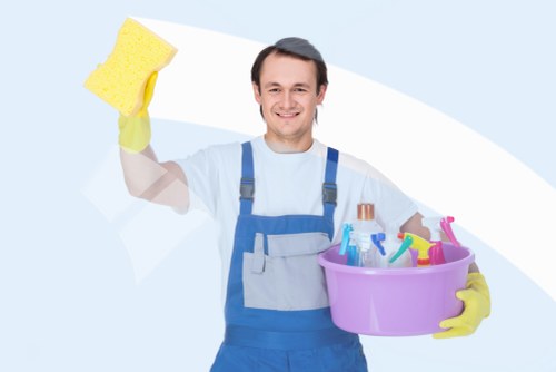 Expert cleaners handling upholstery fabrics