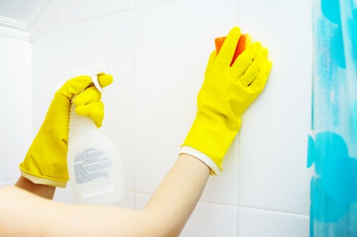 Happy clients enjoying the pristine results of Surrey cleaning services.
