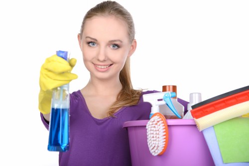 Satisfied customers with freshly cleaned carpets in Surrey